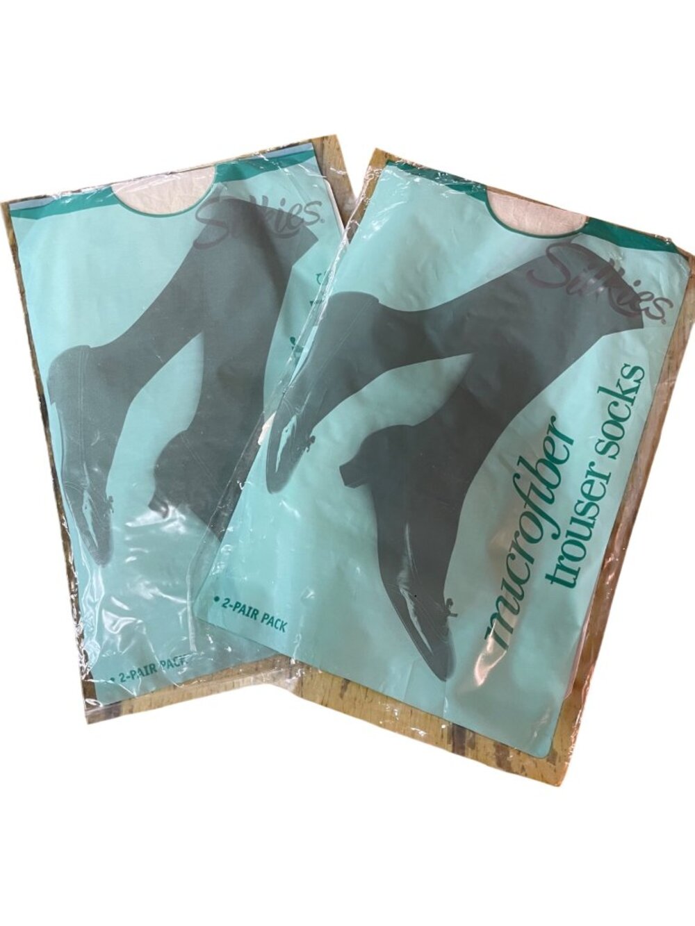 Bundle of 2 Silkies Microfiber Trouser Socks Cream Sz REG